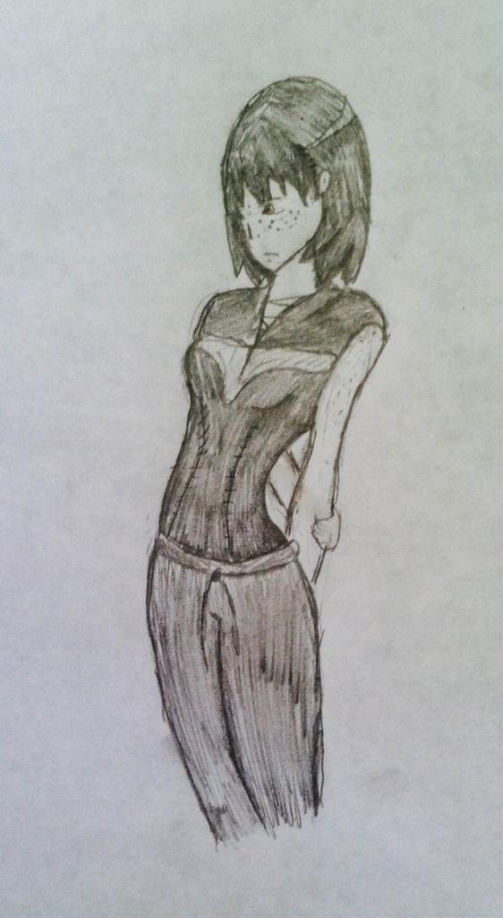 Drawing of Cisel as a child